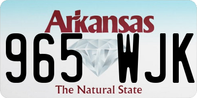 AR license plate 965WJK