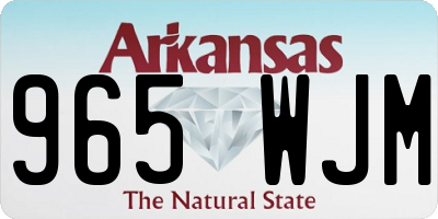AR license plate 965WJM