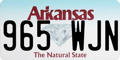 AR license plate 965WJN