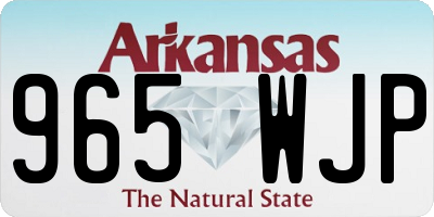 AR license plate 965WJP