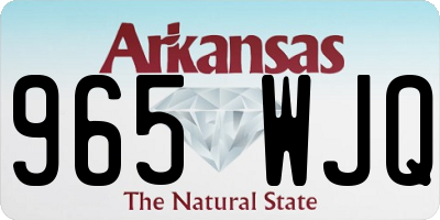 AR license plate 965WJQ