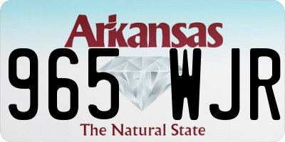 AR license plate 965WJR