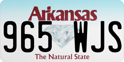 AR license plate 965WJS