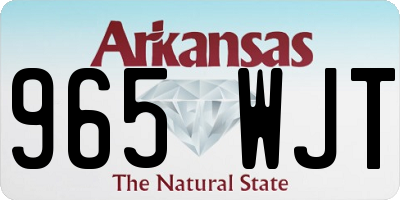AR license plate 965WJT