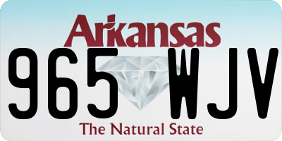 AR license plate 965WJV