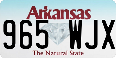 AR license plate 965WJX