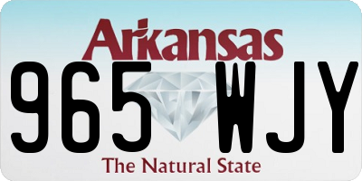 AR license plate 965WJY