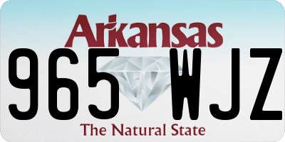 AR license plate 965WJZ