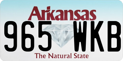 AR license plate 965WKB