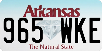 AR license plate 965WKE