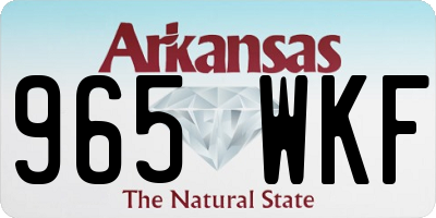 AR license plate 965WKF