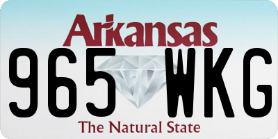 AR license plate 965WKG