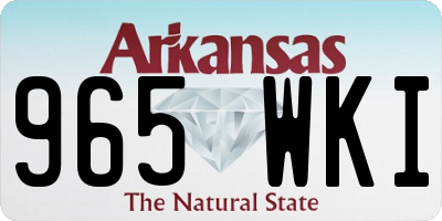 AR license plate 965WKI