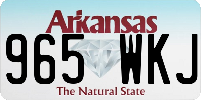 AR license plate 965WKJ