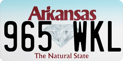 AR license plate 965WKL