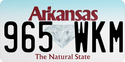 AR license plate 965WKM