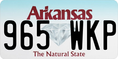 AR license plate 965WKP