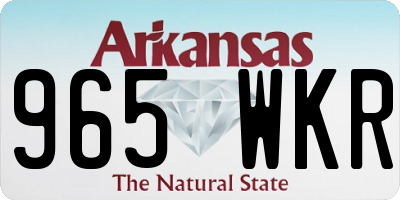 AR license plate 965WKR