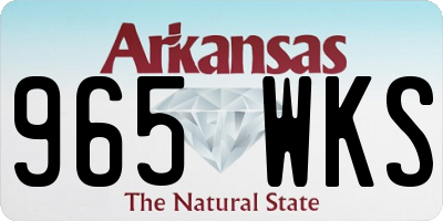 AR license plate 965WKS