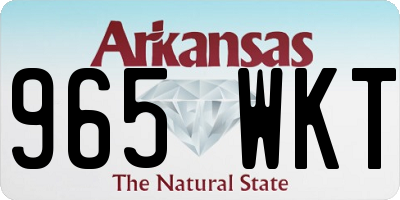 AR license plate 965WKT