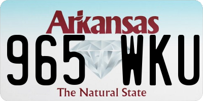 AR license plate 965WKU