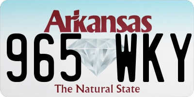 AR license plate 965WKY