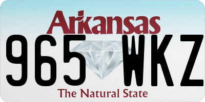 AR license plate 965WKZ