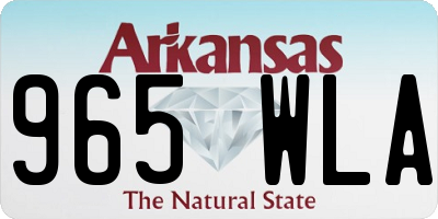 AR license plate 965WLA