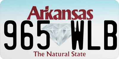 AR license plate 965WLB