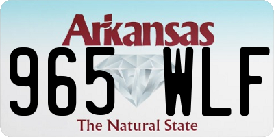 AR license plate 965WLF