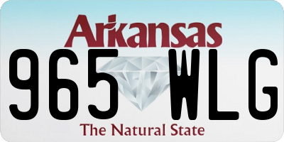 AR license plate 965WLG