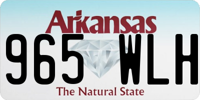 AR license plate 965WLH