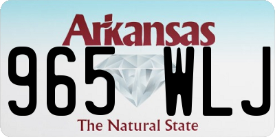 AR license plate 965WLJ