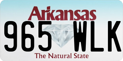 AR license plate 965WLK