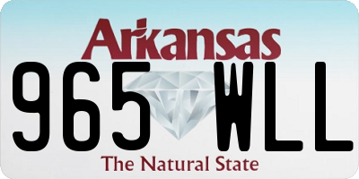 AR license plate 965WLL
