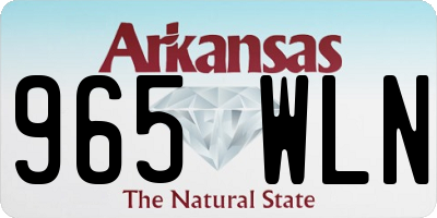 AR license plate 965WLN