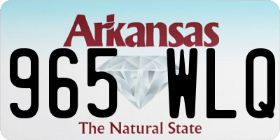 AR license plate 965WLQ