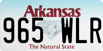 AR license plate 965WLR