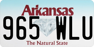 AR license plate 965WLU