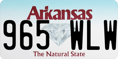 AR license plate 965WLW