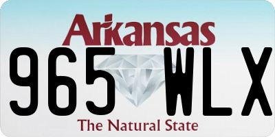 AR license plate 965WLX