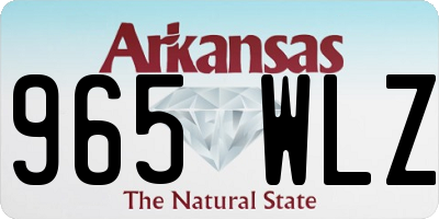 AR license plate 965WLZ