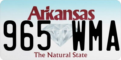 AR license plate 965WMA