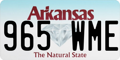 AR license plate 965WME