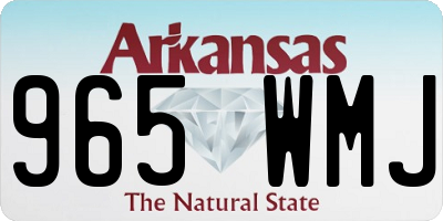 AR license plate 965WMJ