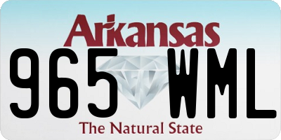AR license plate 965WML