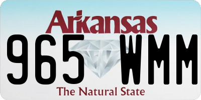 AR license plate 965WMM