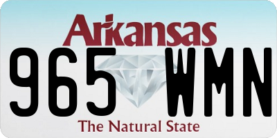 AR license plate 965WMN