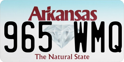 AR license plate 965WMQ
