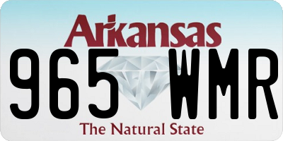 AR license plate 965WMR